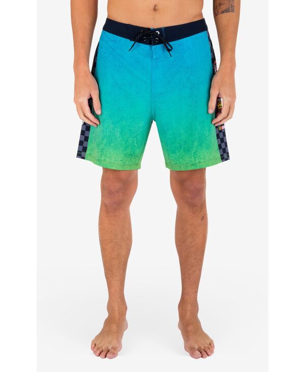  ハーレー メンズ ハーフパンツ・ショーツ 水着 Men's Phantom NASCAAR Racetrack 18" Boardshorts Arctic Neon