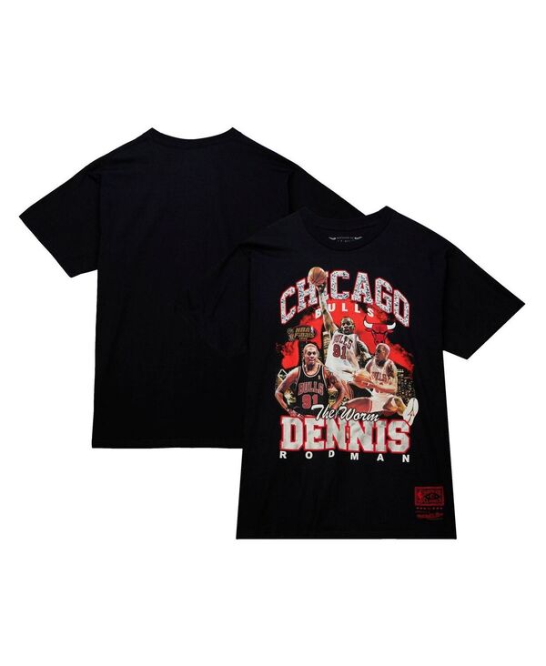 【送料無料】 ミッチェル ネス メンズ Tシャツ トップス Men 039 s Dennis Rodman Black Chicago Bulls Hardwood Classics Bling Concert Player T-shirt Black