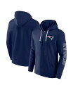  ファナティクス メンズ パーカー・スウェット フーディー アウター Men's Navy New England Patriots Offensive Lineup Hoodie Full-Zip Hoodie Navy