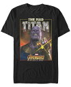 【送料無料】 フィフスサン メンズ Tシャツ トップス Marvel Men's Avengers Infinity War The Mad Titan Short Sleeve T-Shirt Black
