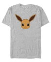 【送料無料】 フィフスサン メンズ Tシャツ トップス Men's Pokemon Eevee Face Short Sleeve T-shirt Athletic Heather
