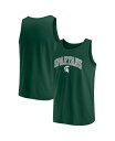 【送料無料】 ファナティクス メンズ タンクトップ トップス Men's Green Michigan State Spartans Block Arch Tank Top Green