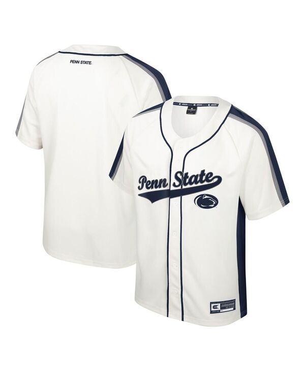 【送料無料】 コロシアム メンズ シャツ トップス Men's Cream Distressed Penn State Nittany Lions Ruth Button-Up Baseball Jersey Cream