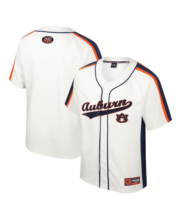 【送料無料】 コロシアム メンズ シャツ トップス Men's Cream Distressed Auburn Tigers Ruth Button-Up Baseball Jersey Cream
