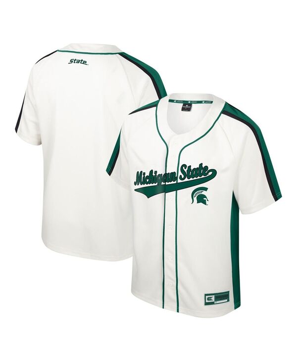 【送料無料】 コロシアム メンズ シャツ トップス Men's Cream Michigan State Spartans Ruth Button-Up Baseball Jersey Cream