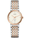 yz h Y rv ANZT[ Women's Swiss Florence Diamond (1/6 ct. t.w.) Two-Tone Stainless Steel Bracelet Watch 30mm White