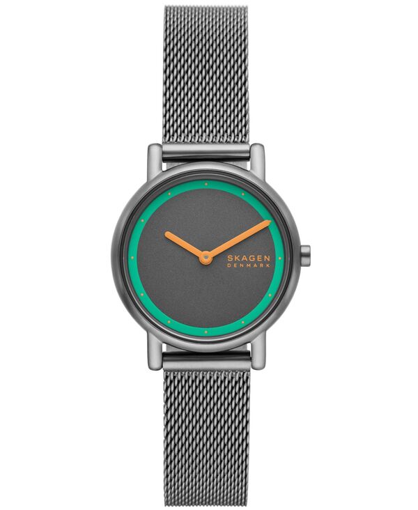 【送料無料】 スカーゲン レディース 腕時計 アクセサリー Women's Signatur Lille Two Hand Gunmetal Stainless Steel Watch 30mm Gunmetal