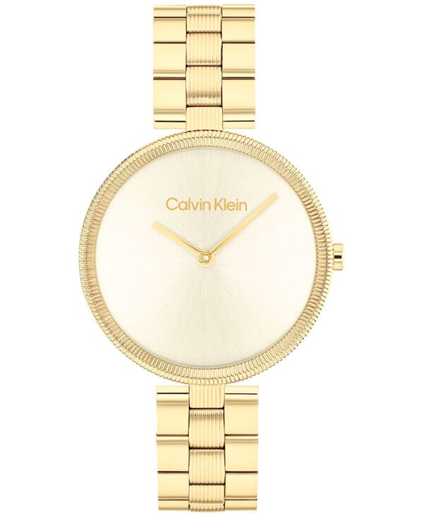 楽天ReVida 楽天市場店【送料無料】 カルバンクライン レディース 腕時計 アクセサリー Women's Gleam Gold-Tone Stainless Steel Bracelet Watch 32mm Gold