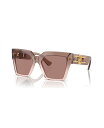 ヴェルサーチ 【送料無料】 ヴェルサーチ レディース サングラス・アイウェア アクセサリー Women's Sunglasses VE4458 Brown Transparent