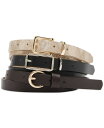 【送料無料】 スティーブ マデン レディース ベルト アクセサリー Women's 3-Pc. Faux-Leather Belt Set Chocolate