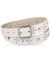 リーバイス 【送料無料】 リーバイス レディース ベルト アクセサリー Women's Western Studded Faux-Leather Belt Bone