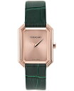 yz tFK fB[X rv ANZT[ Salvatore Women's Swiss Green Leather Strap Watch 27x34mm Rosegold