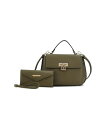 【送料無料】 MKFコレクション レディース ハンドバッグ バッグ Hadley Women 039 s Satchel Bag with Wristlet Wallet by Mia K Olive green