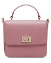 【送料無料】 アンクライン レディース ショルダーバッグ バッグ Mini Square Flap with Enamel Turn Lock Crossbody Pink