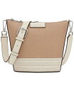 yz JoNC fB[X V_[obO obO Ash Top Zipper Whip-Stitch Crossbody with Adjustable Strap White Natura