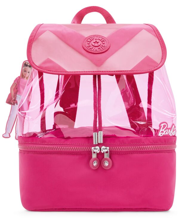 バービー 【送料無料】 キプリング レディース バックパック・リュックサック バッグ Darlee Barbie Clear Backpack Power Pink Transparent