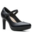 【送料無料】 クラークス レディース パンプス シューズ Women 039 s Ambyr Shine Dress Shoes Black Leather