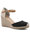 【送料無料】 ホワイトマウンテン レディース サンダル シューズ Women's Mamba Espadrille Wedges Light Blue Floral Denim