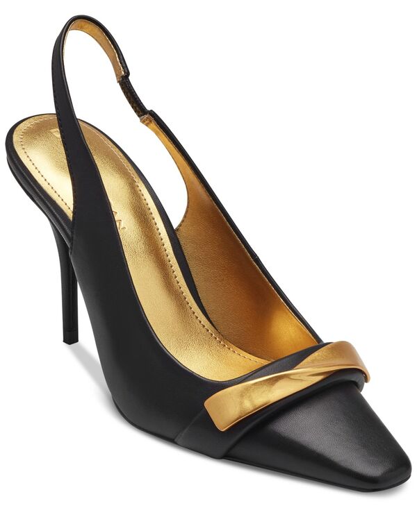 【送料無料】 ダナキャラン レディース パンプス シューズ Women 039 s Sayer Square Toe Slingback Pumps Black