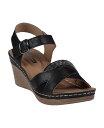 【送料無料】 ジーシーシューズ レディース サンダル シューズ Women's Monaco Strappy Embellished Slingback Wedge Sandals Black(4)
