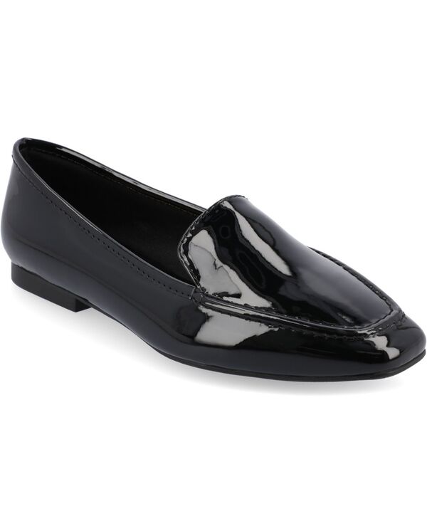  ジュルネ コレクション レディース スリッポン・ローファー シューズ Women's Tullie Loafers Patent Black Faux Leather- Polyurethane Polyester