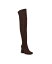 【送料無料】 ナインウェスト レディース ブーツ・レインブーツ シューズ Women's Begone Block Heel Over the Knee Dress Boots Dark Brown- Faux Suede