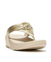 【送料無料】 フィットフロップ レディース サンダル シューズ Women 039 s Lulu Padded-Knot Metallic-Leather Toe-Post Sandals Platino