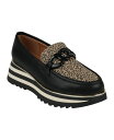 yz W[V[V[Y fB[X Xb|E[t@[ V[Y Women's Geneva Chain Hardware Slip-On Loafers Black Leopard