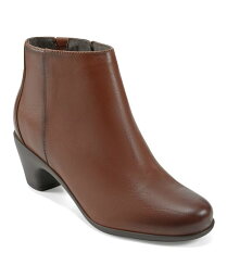 【送料無料】 イージースピリット レディース ブーツ・レインブーツ シューズ Women's Camira Round Toe Tapered Heel Casual Booties Medium Brown Leather