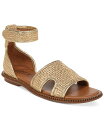 【送料無料】 ゾディアック レディース サンダル シューズ Women's Fran Ankle-Strap Flat Sandals Yellow Raffia