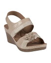 【送料無料】 ジーシーシューズ レディース サンダル シューズ Women's Tulip Stay-Put Double Band Flower Wedge Sandals Gold