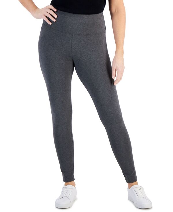 yz X^CAhR[ fB[X MX {gX Petite High-Rise Basic Leggings Charcoal Heather