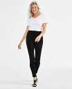 【送料無料】 スタイルアンドコー レディース レギンス ボトムス Petite High-Rise Basic Leggings Deep Black