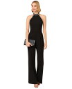 【送料無料】 アドリアナ パペル レディース ジャンプスーツ トップス Petite Embellished Wide-Leg Jumpsuit Black