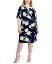 ̵ 󥯥饤 ǥ ԡ ȥåץ Plus Size Flutter-Sleeve Side-Tie Dress Distant Multi/Golden Yellow Multi