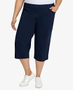 【送料無料】 アルフレッド ダナー レディース カジュアルパンツ ボトムス Plus Size Classic Allure Stretch Clamdigger Capri Pant Navy(4)