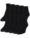 【送料無料】 ゴールドトゥ レディース 靴下 アンダーウェア Women's 10-Pack Casual Lightweight Ankle Socks Black