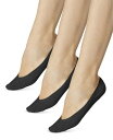 【送料無料】 ヒュー レディース 靴下 アンダーウェア 3-Pk. Perfect Edge Liner Socks Black Pack