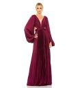 【送料無料】 マックダガル レディース ワンピース トップス Women's Ieena Long Sleeve Cut Out Gown Wine