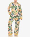 【送料無料】 ホワイトマーク レディース ナイトウェア アンダーウェア Plus Size 2 Pc. Wildflower Print Pajama Set Pink