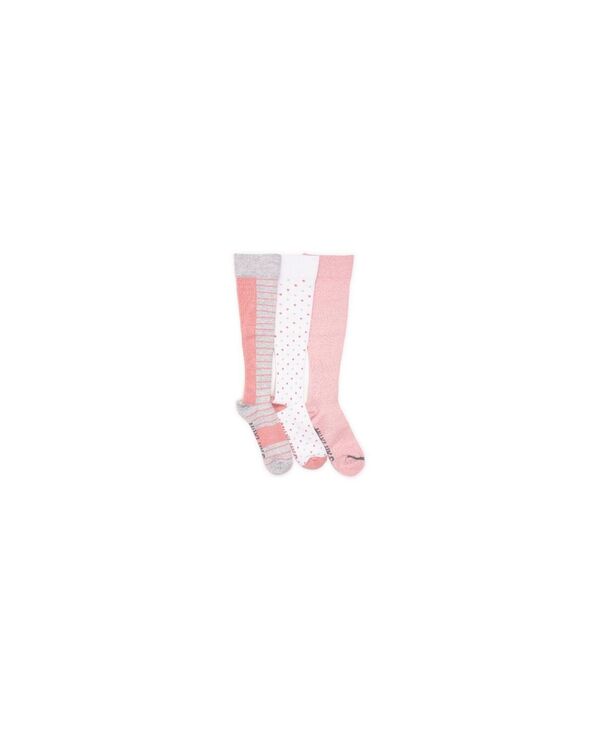 yz NNX fB[X C A_[EFA Women's 3 Pack Cotton Compression Knee-High Socks Blush