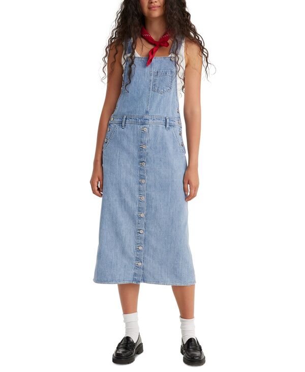 【送料無料】 リーバイス レディース デニムパンツ ボトムス Women 039 s Tico Cotton Button-Front Overalls Dress Twisted Words