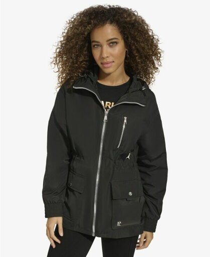 【送料無料】 カール ラガーフェルド レディース ジャケット・ブルゾン アウター Women's Hooded Filed Jacket Black 【送料無料】 カール ラガーフェルド レディース ジャケット・ブルゾン アウター Women's Hooded Filed Jacket Black
