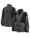 yz EFA oC G Ah[Y fB[X WPbgEu] AE^[ Women's Charcoal Washington Capitals Popover Packable Half-Zip Jacket Charcoal