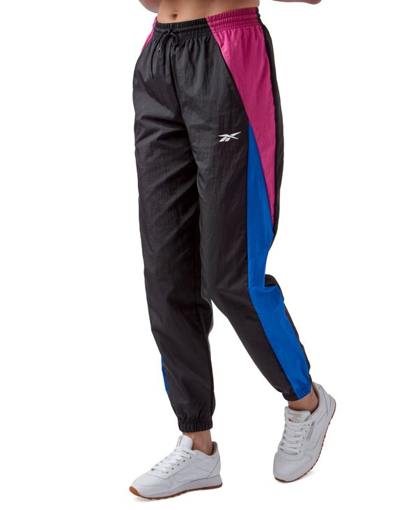 【送料無料】 リーボック レディース カジュアルパンツ ボトムス Women's Vector Woven Track Pants Black/semi Proud Pink