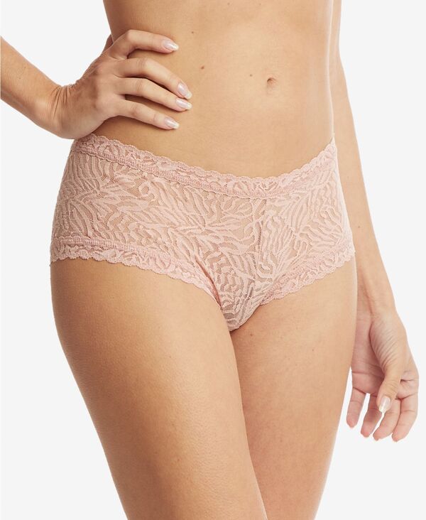 楽天ReVida 楽天市場店【送料無料】 ハンキーパンキー レディース パンツ アンダーウェア Women's Animal Instincts Lace Boyshort Underwear AM1201 Inner Peace Beige