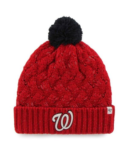 【送料無料】 47ブランド レディース 帽子 アクセサリー Women's '47 Red Washington Nationals Knit Cuffed Hat with Pom Red 【送料無料】 47ブランド レディース 帽子 アクセサリー Women's '47 Red Washington Nationals Knit Cuffed Hat with Pom Red