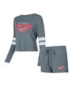 【送料無料】 コンセプツ スポーツ レディース ナイトウェア アンダーウェア Women's Gray Distressed Detroit Red Wings...