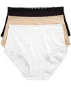 【送料無料】 ナトリ レディース パンツ アンダーウェア Bliss Lace Trim High Rise Brief Underwear 3-Pack 75...