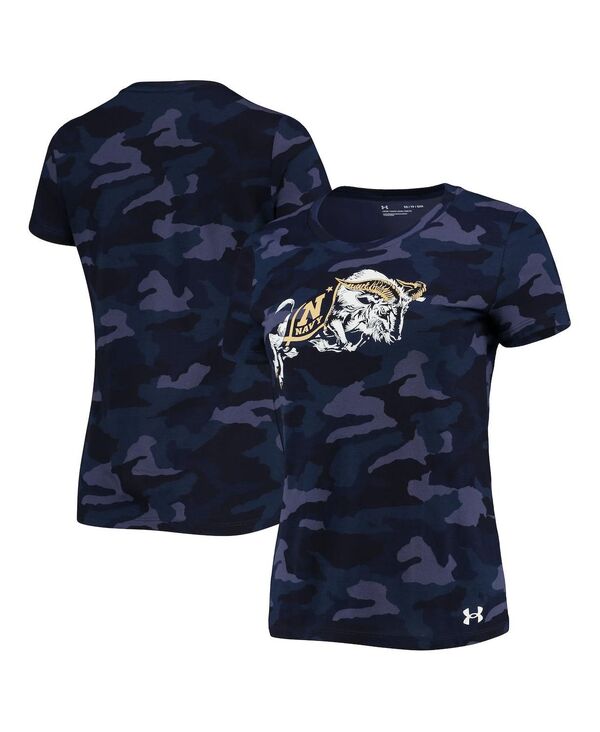 yz A_[A[}[ fB[X TVc gbvX Women's Camo Navy Midshipmen T-shirt Camo